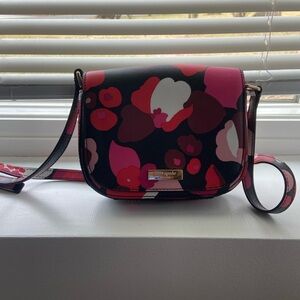 Kate Spade Floral Crossbody Bag in Black and Pink